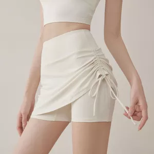 Quần short yoga nữ phong cách mới cao cấp, xếp ly bụng chống nâng hông