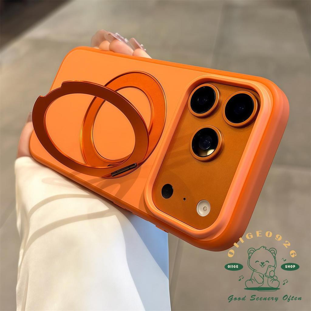 【 Ốp lưng iPhone17 】 Cảm giác da lỏng Giá đỡ từ tính Vỏ điện thoại iphone17 Pro Max 16 15 cho vỏ iPhone Vỏ mềm silicon TPU chống sốc
