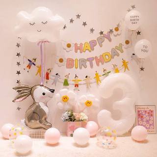 Set trang trí sinh nhật Handmade kiểu Hàn Quốc, set up sinh nhật giá rẻ đầy đủ phụ kiện phù hợp bé trai,gái DF18