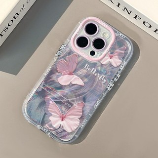 DànhCho IPhone 17 16 15 14 13 12 11 ProMax XR XS Max 7 8 Plus Màu xanh bướm lông sợi Puff trường hợp điện thoại mềm