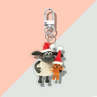 Shaun The Sheep Keychain | Gantungan Kunci Shaun The Sheep UV Printed 2 Sisi on 3 mm Acrylic Frame - GA56A