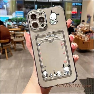 Dành Cho IPhone 17 16 15 14 13 12 11 Pro Max X XR XS Max 7 8 Plus Dễ thương Cartoon Pacha Dog Card Túi điện thoại