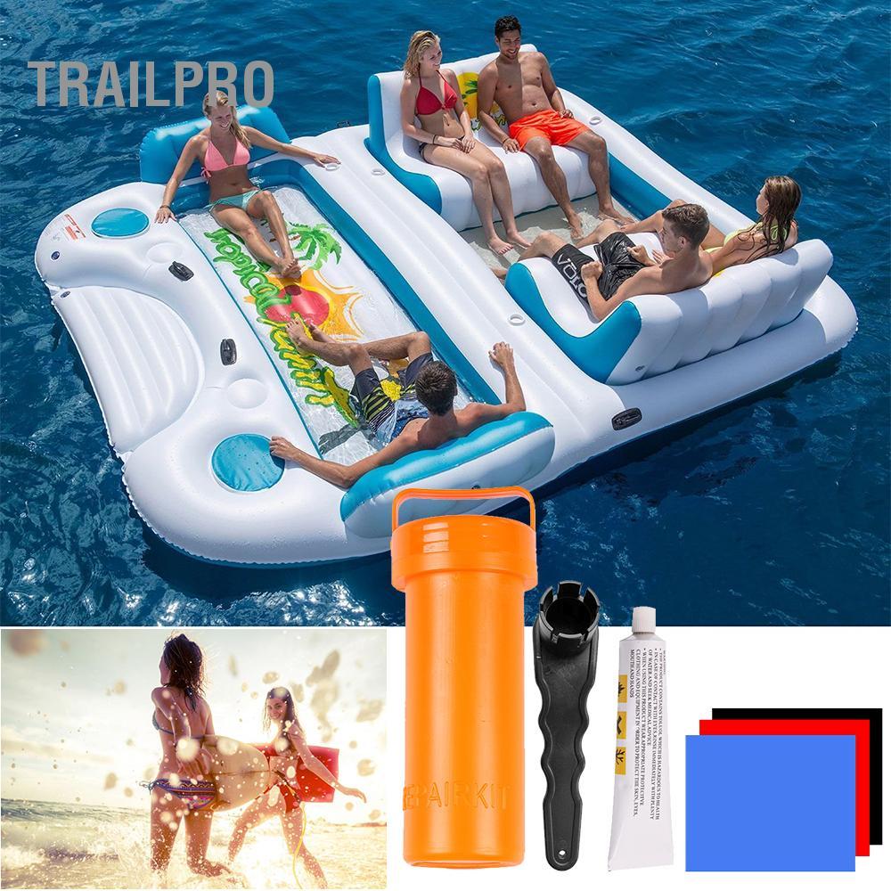 TrailPro Bộ dụng cụ sửa chữa SUP với miếng vá PVC và keo dán cho đồ bơm hơi Cờ lê ván chèo đứng di động Cờ lê Thuyền Kayak bơm hơi Ván lướt sóng
