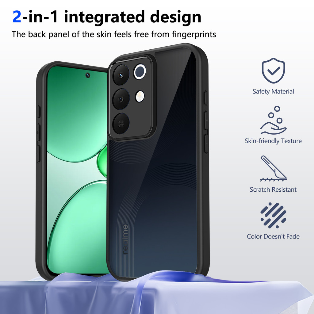 Ốp lưng Realme C85 5G Vỏ màu đen mờ cho Ốp điện thoại Realme C85 4G