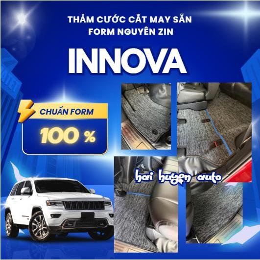 [Innova] Thảm cước lót sàn xe Innova cắt may bo viền chuẩn form xe và bấm khuy ghế lái