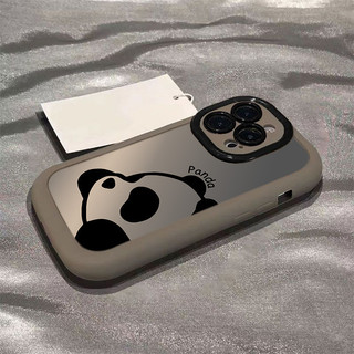 Ốp lưng IPhone 17 16 15 14 13 12 11 Pro Max XRXSMax 78 Plus Dễ thương Cartoon Panda Puff trường hợp điện thoại