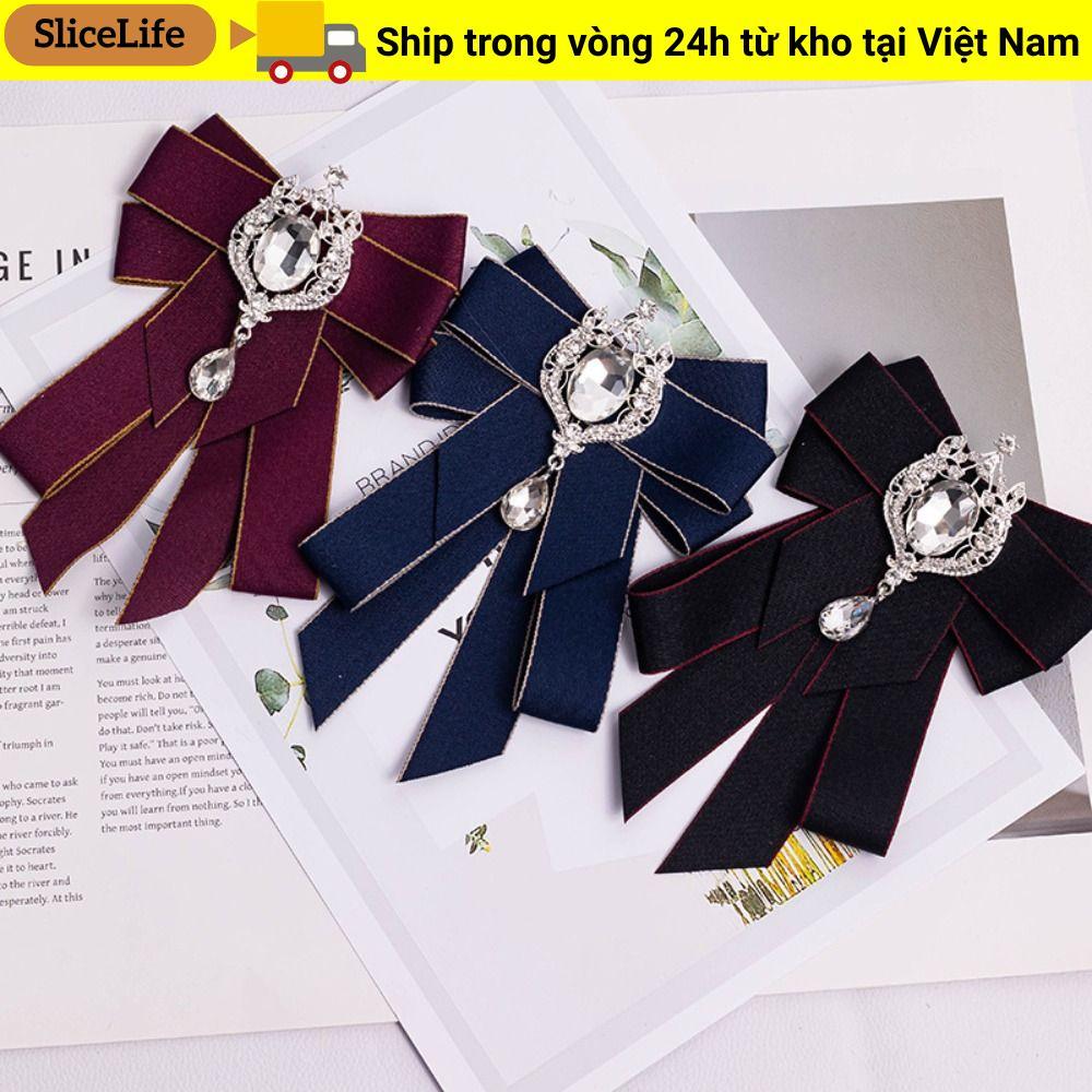 Ruy Băng Nơ Pha Lê & Thổ Cẩm Retro, Handmade Cho Nam Và Nữ