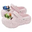 EVA Khối Xây Dựng Pixel Hoạt Hình Lỗ Giày Sandal Đi Chơi Không Dính Chân Cặp Đôi Kháng Khuẩn Chống Trơn Trượt Dor