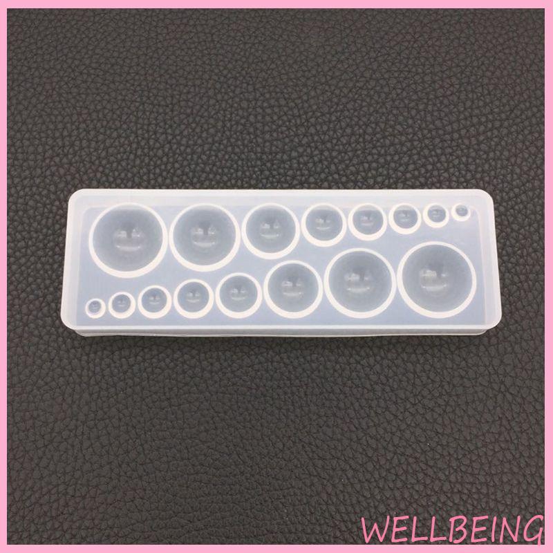 Wellb Khuôn Silicon Trong Suốt Tròn Hình Cầu Khuôn Fondant Khuôn Làm Arom
