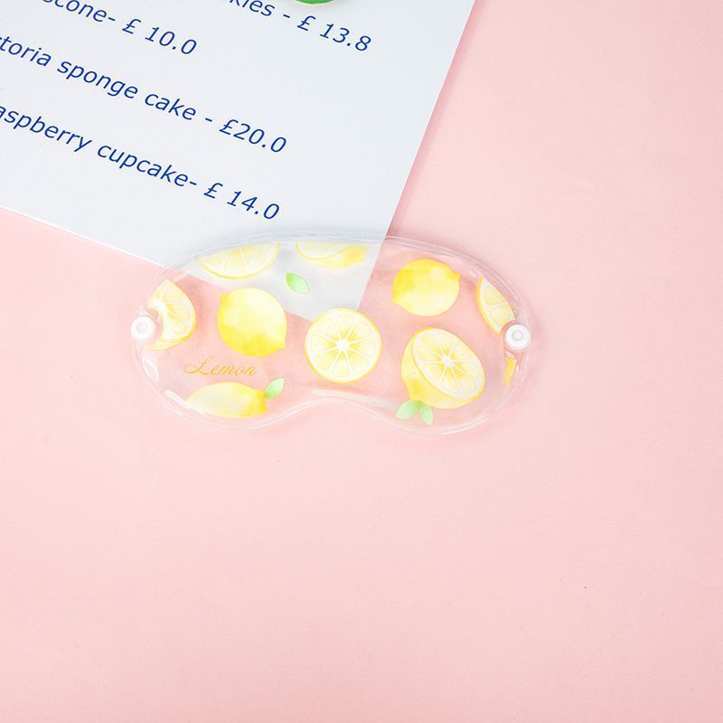 Mặt nạ ngủ che nắng Ice Pack hoạt hình trái cây, gel nóng lạnh, che mắt ngủ, gói đá