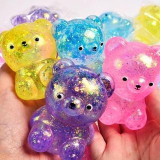 Fidget Gấu Đồ Chơi Squishys Lấp Lánh Gummy Gấu Needoh Động Vật Chống Căng Thẳng Fidget Splat Giải Nén Thông Hơi Đồ Chơi