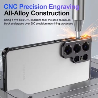 [JLK] Ốp Lưng Khung Kim Loại Nhôm Nhẹ Sang Trọng Cho Samsung S26 Ultra S26 Plus S26 Ốp Lưng Ống Kính Hợp Kim Bảo Vệ Mặt Sau Phụ Kiện