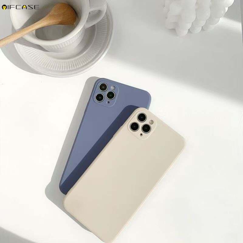 Dành Cho Xiaomi 15 15T 15S Civi 5 Pro Poco M7 X7 Pro F7 Xiaomi15T PocoM7 4G 5G Vỏ Điện Thoại Đơn Giản Trắng Hồng Xám Xanh Dương Màu Mờ Cạnh Thẳng Vỏ Mềm