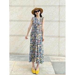 Đầm ôm dáng mùa hè phong cách mới Miyake không tay, cảm giác xếp ly cao cấp, phù hợp cho kỳ nghỉ biển