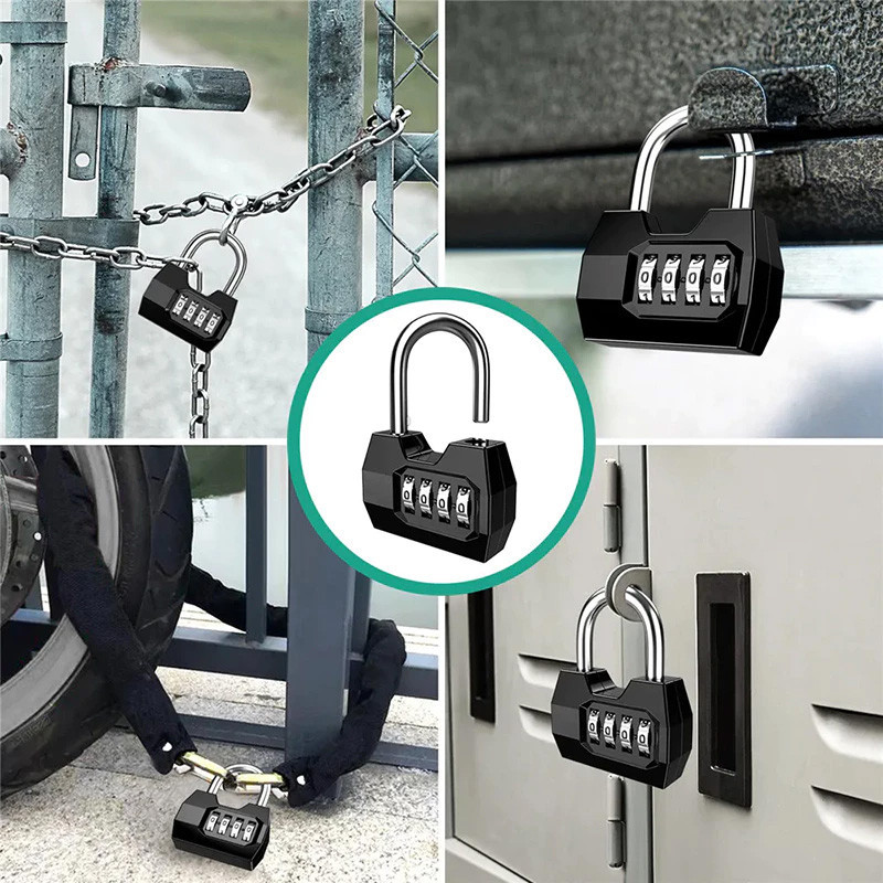 Khóa mật mã 4 số thiết kế nhỏ gọn chống cậy – Bảo vệ tủ đồ, hành lý, cửa cổng an toàn