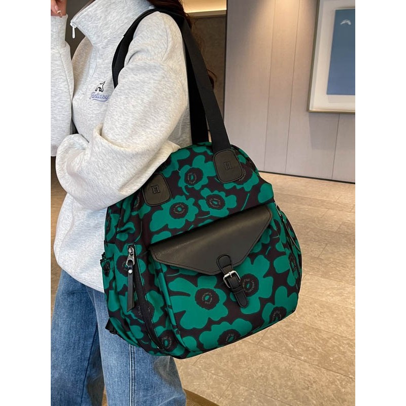 Authentic women's bag, new Chinese-style backpack, trendy new fashion Oxford cloth women's backpack, large-capacity travel bag
