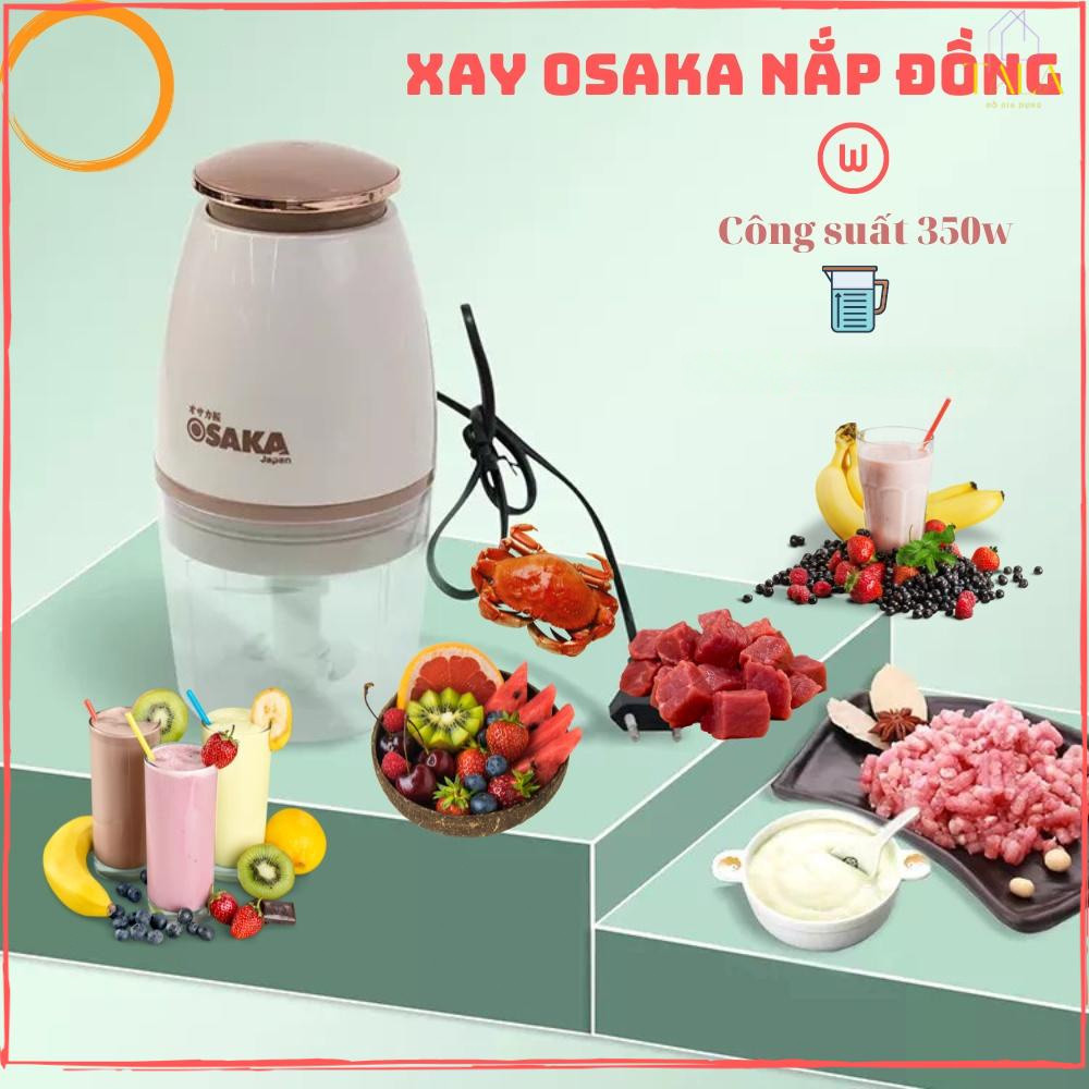 Máy Xay Đa Năng OSAKA Nắp Đồng Japan Cao Cấp FP126P Dung Tích 750ml-350W Xay Thịt Cá Rau Củ-Xay Sinh Tố-Xay Đá
