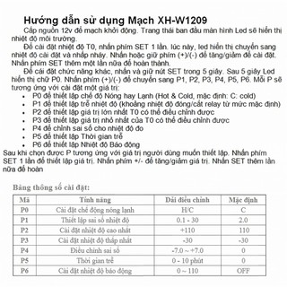 【vạn】Mô-đun công tắc nhiệt XH-W1209 DC 12V dùng để bật tắt quạt, sưởi, máy nén dựa trên ngưỡng nhiệt cài đặt chính xác.