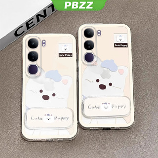 Ốp Lưng Cho VIVO V40 LITE Y19S v50 5g v50 lite 5g Vỏ Điện Thoại Vỏ Mềm Silicon Chống Sốc Trong Suốt Thiết Kế Mới Thẩm Mỹ Chó Dễ Thương Có Giá Đỡ Cho Gương TKXGDQZJ01