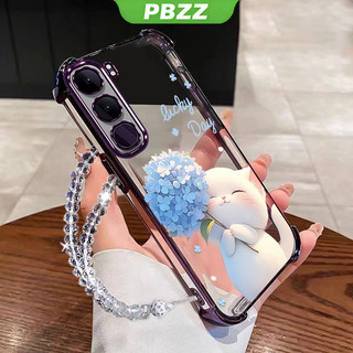 Ốp Lưng Cho VIVO Y19S 4G 2024 V40 LITE 4G Vỏ Mềm Silicon Chống Sốc Thiết Kế Mới Thẩm Mỹ Rõ Ràng Hoạt Hình Vòng Tay Mèo Cho Bé Gái SJSLLSHM01