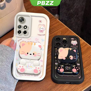 Ốp Lưng Cho XIAOMI POCO M4 PRO 5G Vỏ Mềm Silicon Chống Sốc Thiết Kế Mới Thẩm Mỹ Mèo Hoạt Hình Có Giá Đỡ Cho Gương JTMMZJ01