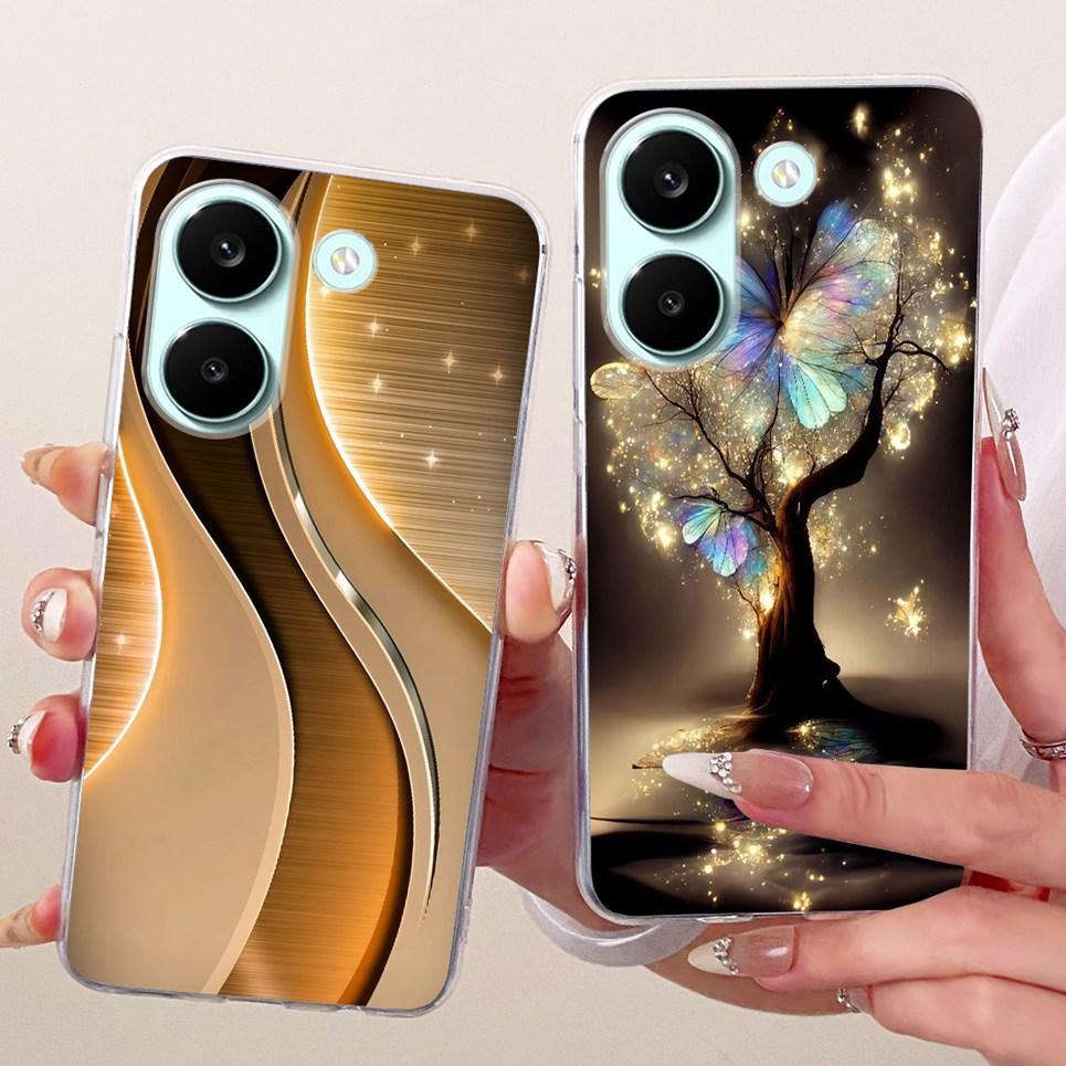 Nơ Tình Yêu Họa Tiết Trái Tim Mèo Dễ Thương Ốp lưng Xiaomi Redmi Turbo 5 Poco X8 Pro 5G Vỏ TPU Mềm Silicon Chống Sốc Ốp Lưng