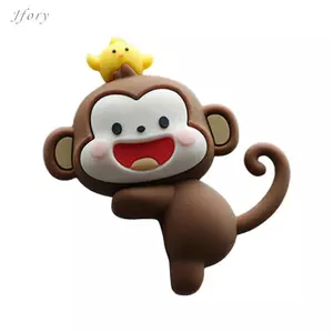 Jfory Tượng nhỏ Khỉ Thu Nhỏ Tượng PVC Hình Trang Trí Nội Thất Ô Tô Dễ Thương Sưu Tập Cho Bàn Làm Việc Văn Phòng Và Màn Hình