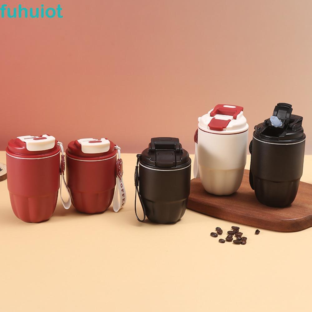 Cốc cà phê bằng thép không gỉ FUHUIOT, Cốc uống nước kép cầm tay Mini, Đồ uống thời trang tiện lợi Bình chân không dung tích nhỏ tại nhà