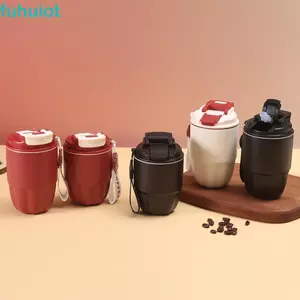 Cốc cà phê bằng thép không gỉ FUHUIOT, Cốc uống nước kép cầm tay Mini, Đồ uống thời trang tiện lợi Bình chân không dung tích nhỏ tại nhà