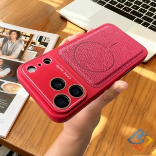 Ốp lưng cứng từ tính chống rơi sang trọng cho IPhone 17 Pro Max 13 14 15 16 Pro Max Vỏ bảo vệ ống kính kính cửa sổ lớn Vỏ chống sốc