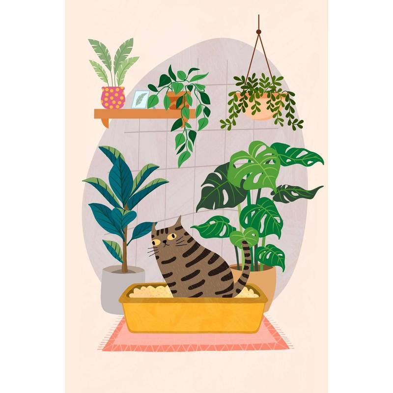 Hoạt Hình Dễ Thương Mèo Canvas Nghệ Thuật In Nhiều Màu Sắc Chống Thấm Nước Không Khung Trang Trí Tường Cho Gia Đình & Quà Tặng