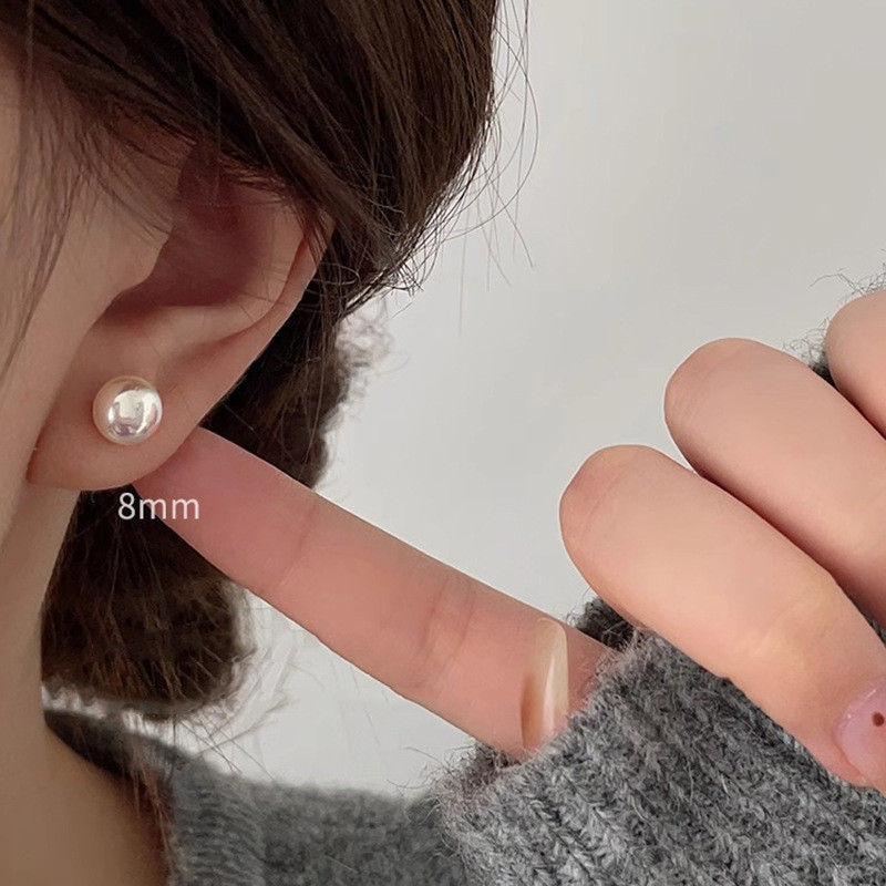 Bánh Hấp Ngọc Trai Trắng Hồng, Bạc Sterling S925, Phụ Kiện Thời Trang Cao Cấp