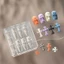 Treeling Professional Crosses Nail Stencil Nail Charm Kết cấu silicon trong suốt