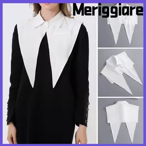 MERIGGIARE Ve Áo, Áo Sơ Mi Cotton Cổ Điển Cổ Giả, Áo Sơ Mi Nữ Cổ Điển Có Thể Tháo Rời Cổ Giả