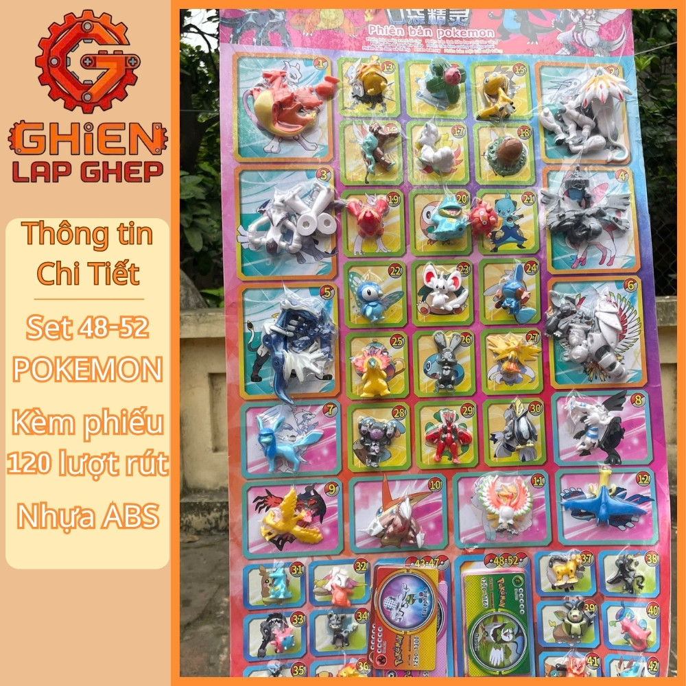 Bộ 48-52 POKEMON HUYỀN THOẠI, Bộ Mô Hình POKEMON, POKEMON ARCEUS ...