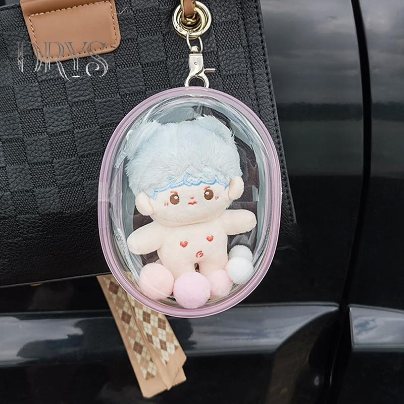 Túi bảo quản búp bê 10cm trong suốt bằng PVC, cotton - Phù hợp cho búp bê anime và hoạt hình mới