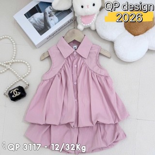 10-30kg (hàng đẹp) Set áo sơ mi bồng quần bí vàng hồng QP