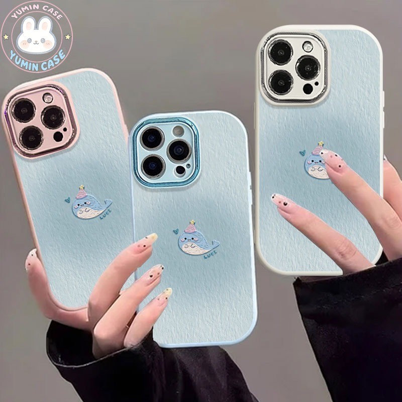 Ốp lưng iPhone Cá voi xanh cho 17 16 15 14 13 12 11Pro Max XR XS Max 7 8 Plus silicon TPU mềm Bao dađiện thoại