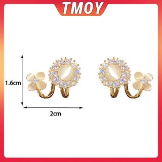 Tinh tế đơn giản - Bông tai pha lê hình mèo mắt đá zircon, phụ kiện thời trang cho nữ dự tiệc và quà tặng