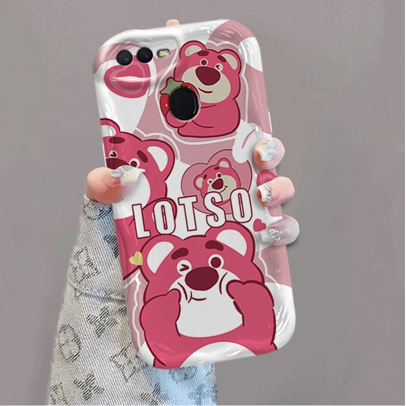 Ốp Silicon Hoạt Hình Cho OPPO A5S A7 A12 F9 F9 Pro Phụ Kiện 3D Vỏ Điện Thoại Mềm Gấu Lotso Ốp Lưng Chống Sốc