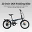 Xe đạp gấp ROCKBROS 20 inch nhẹ di động, Shimano, kèm chắn bùn