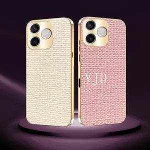 Ốp Lưng Cho Honor 600 Lite Lady Style Basket Dệt Khung Mạ Điện Chống Rơi Vỏ Điện Thoại
