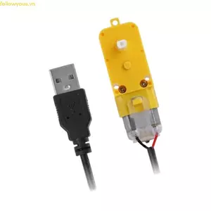 Fol Cho Động Cơ Decal Trục Đơn 5V 59RPM Tỷ Lệ 1 220 Động Cơ Giảm Cho Robot Máy Tự Động Tạo Kiểu