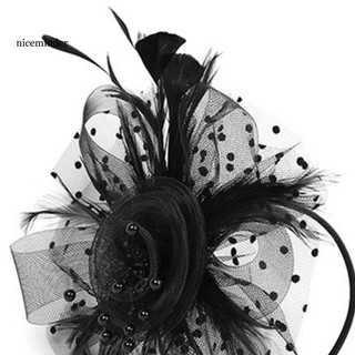 Mũ Fascinator và Bộ Găng Tay Cô Dâu - Hoa Thêu, Lông Vũ Giả, Ren Phù Hợp Cho Đám Cưới