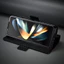 Ốp điện thoại kết cấu bằng sợi carbon cho Samsung Galaxy Z fold 7 6 5 4 3 5G Vỏ da lật dành cho nam doanh nhân có họa tiết sợi carbon