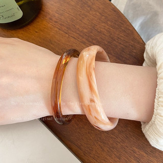 Vòng tay hình học vintage acetate và acrylic, phù hợp phụ nữ mùa hè, quà tặng bạn bè