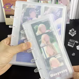 HFTOY Chụp Ảnh Album Cho Thần Tượng Thẻ Bộ Sưu Tập Chất Kết Dính Photocards Giá Đỡ Phim Mini Thu Thập Tuổi Thọ Sách Quà Tặng Album Bốn Cắt ~
