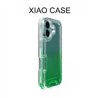 Ốp điện thoại ba trong một siêu dày cho IPhone 14 13 Pro max Vỏ bảo vệ màu gradient hai tông màu IP 14 plus 13 12 Mini Vỏ túi khí trong suốt phong cách đơn giản