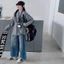 Áo Sơ Mi In Chữ Bé Gái 2026 Xuân Thu Phong Cách Mới Thời Trang Trẻ Em Rời Frayed Top