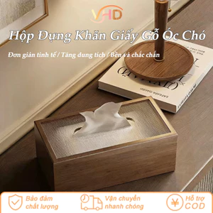 Hộp Đựng Khăn Giấy Gỗ Óc Chó Phong Cách Cổ Điển - Sang Trọng Cao Cấp, Trang Trí Phòng Khách, Nhà Bếp & Phòng Ngủ